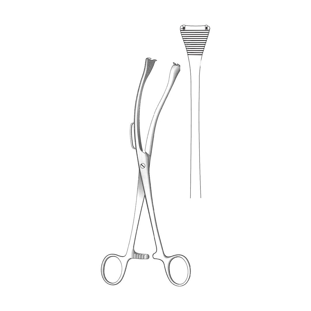 GAUSS OBSTETRICS SCALP FLAP FORCEPS Scalp flap forceps