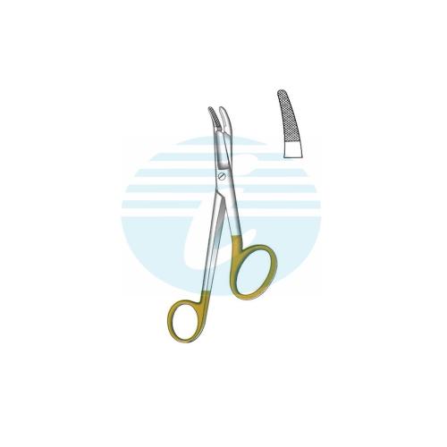 GILLIES NEEDLE HOLDERS TC GOLD 0.4 Right hand  Mini profile