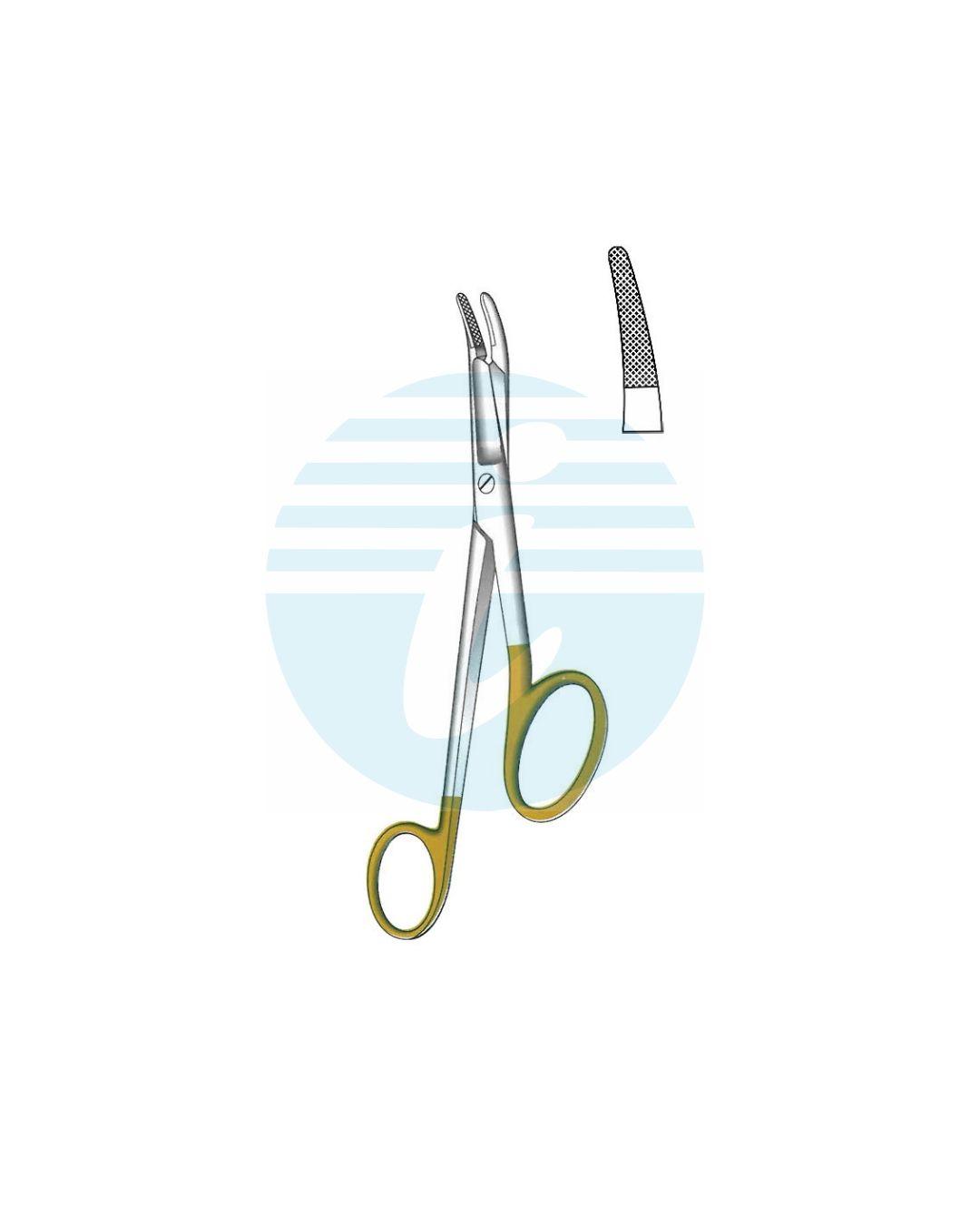 GILLIES NEEDLE HOLDERS TC GOLD 0.4 Right hand  Mini profile