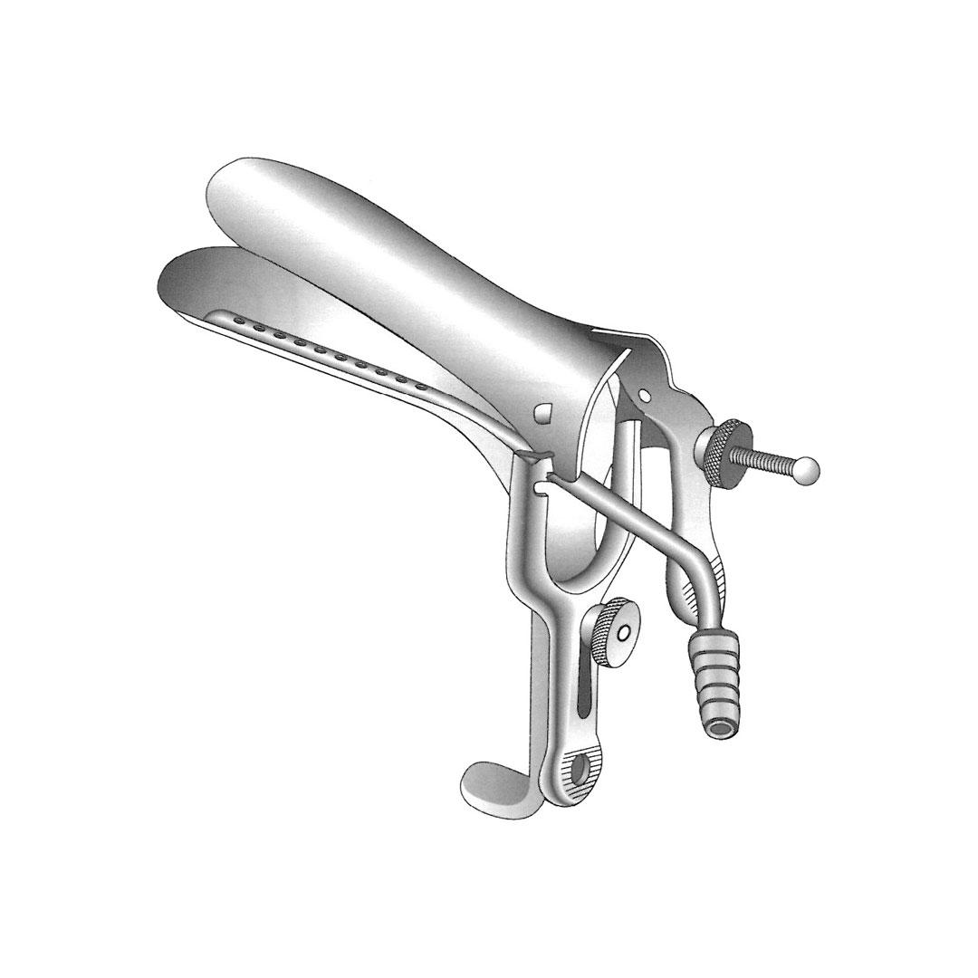 GRAVE VAGINAL SPECULA Suction tube on lower blade