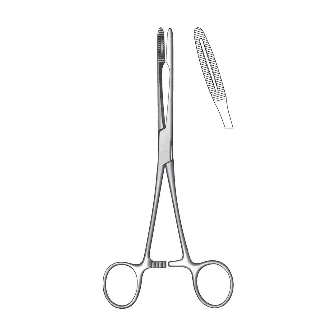 GROSS-MAIER POLYPUS DRESSING AND COTTON SWAB FORCEPS Curved