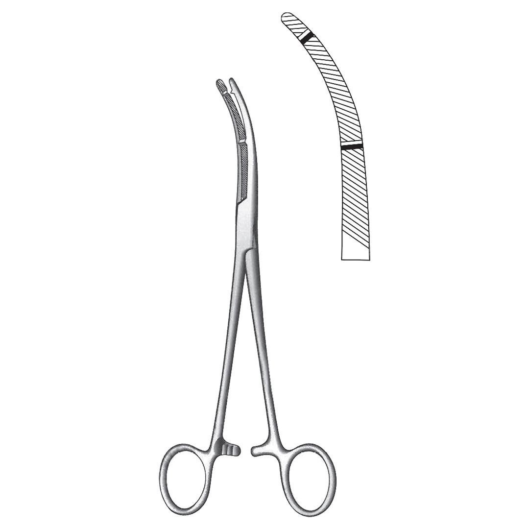 HEANEY HYSTERECTOMY & VAGINAL CLAMPS FORCEPS Curved