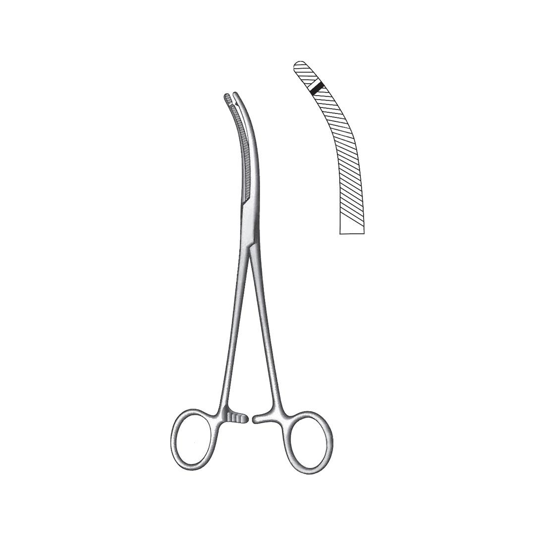 HEANEY HYSTERECTOMY & VAGINAL CLAMPS FORCEPS Hysterectomy forceps Curved