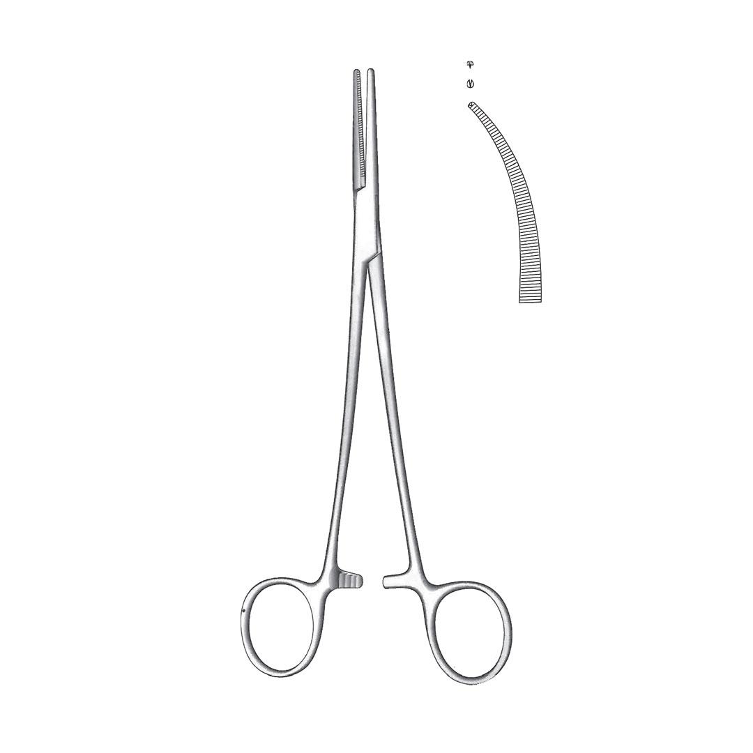 HEISS ARTERY FORCEPS 1:2 Teeth CURVED