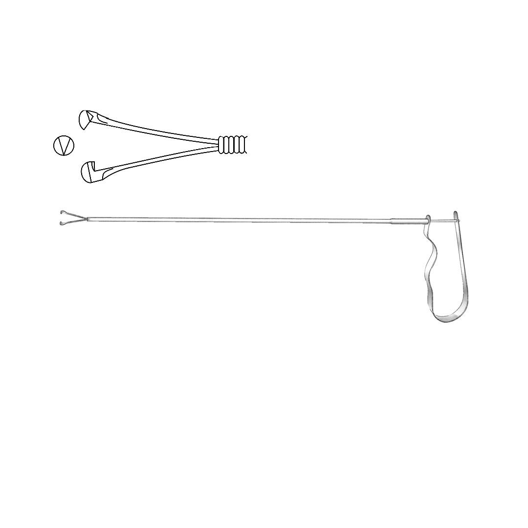 HEMORRHOIDEL FORCEPS IUP Flexible shaft for grasping intra uterine pessary