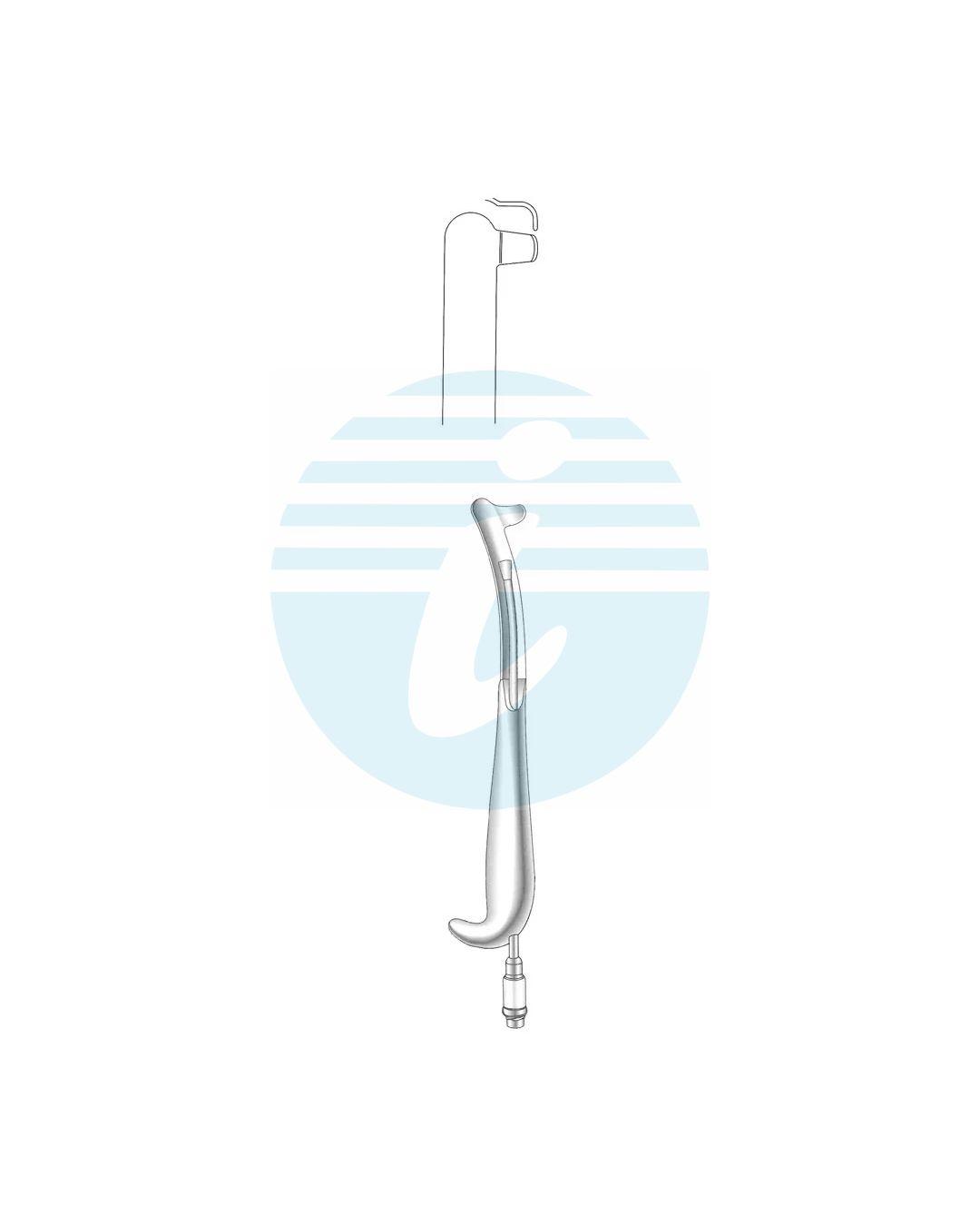 INTRA ORAL RETRACTORS 26.5 / 16 mm Right with fiber optic light carrier