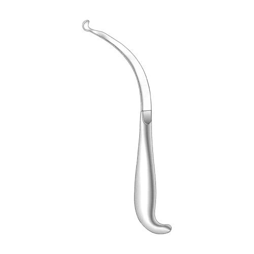 INTRA ORAL RETRACTORS 9.5 / 16 mm Concave blade fully bent tip Extra oral retracto