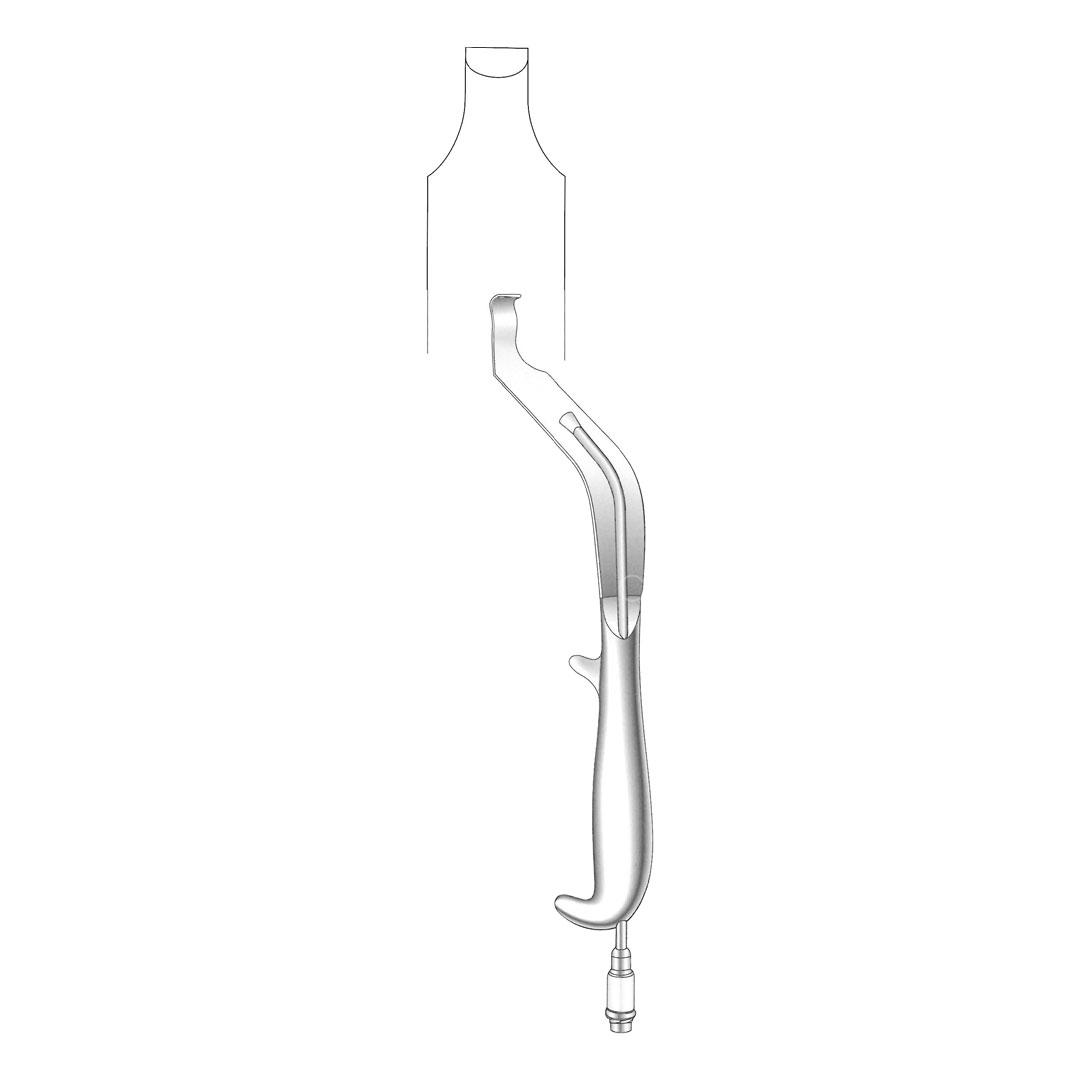 INTRA ORAL RETRACTORS for vertical osteotomy with fiber optic light carrier