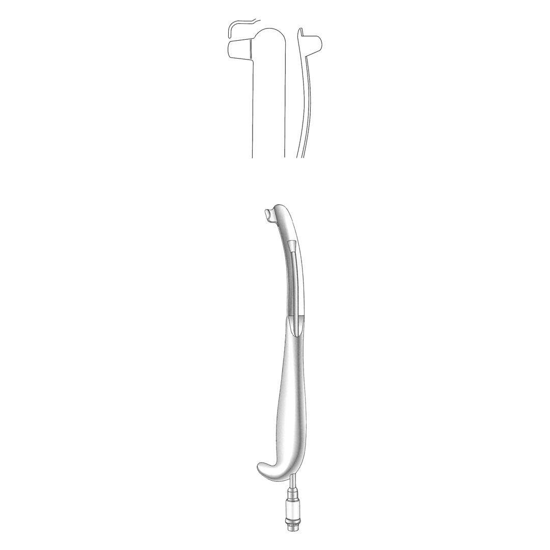 INTRA ORAL RETRACTORs Right with fiber optic light carrier