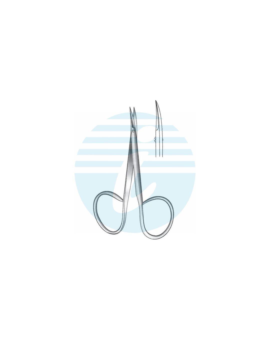 IRIS FINE OPERATING SCISSORS Curved (RIBBON TYPE)