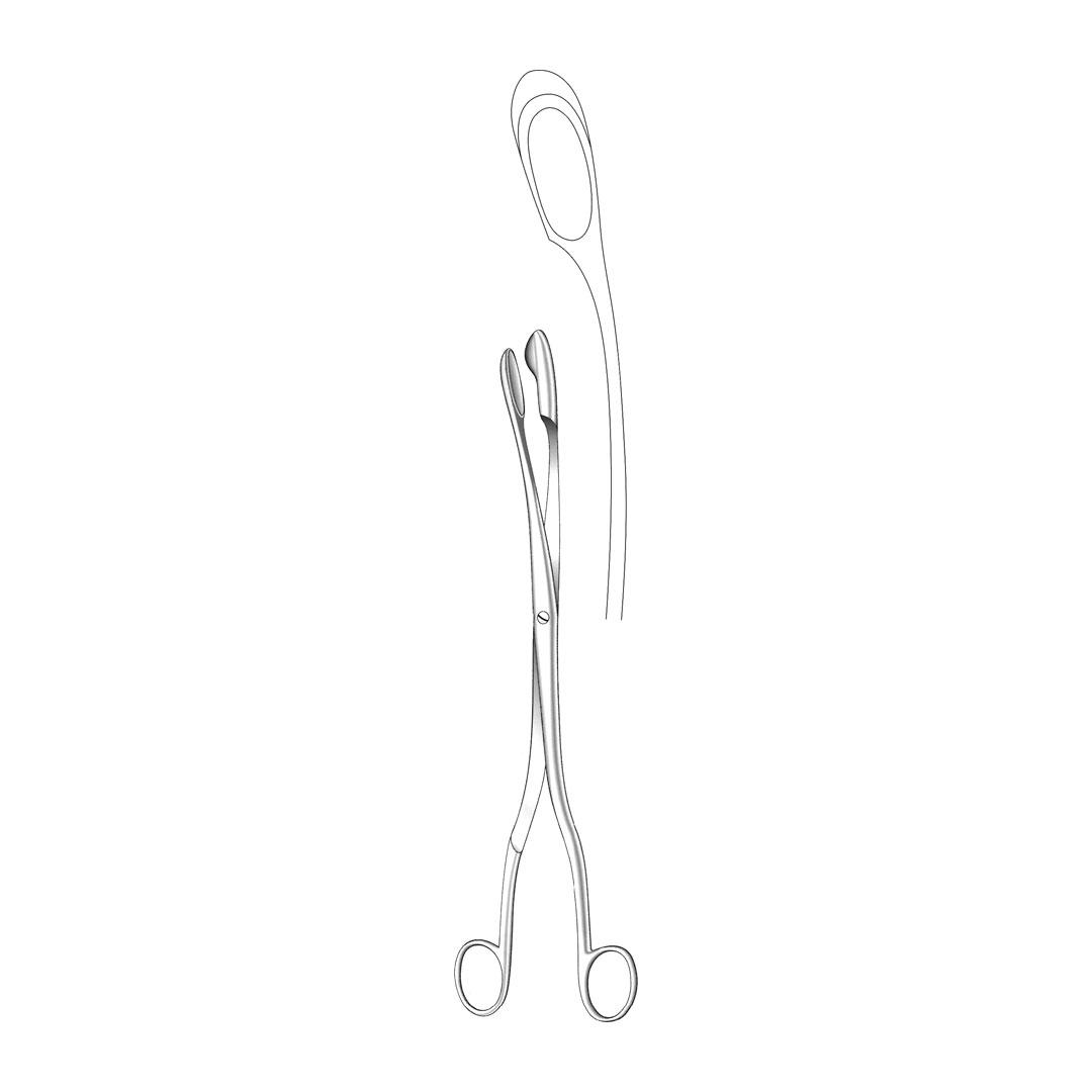 JENSEN PLACENTA AND OVUM FORCEPS With protecting cap