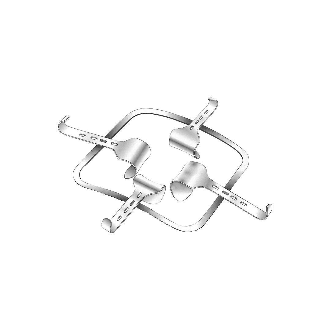 KIRSCHNER Abdominal Retractors Complete set consisting 1 frame & 4 blades