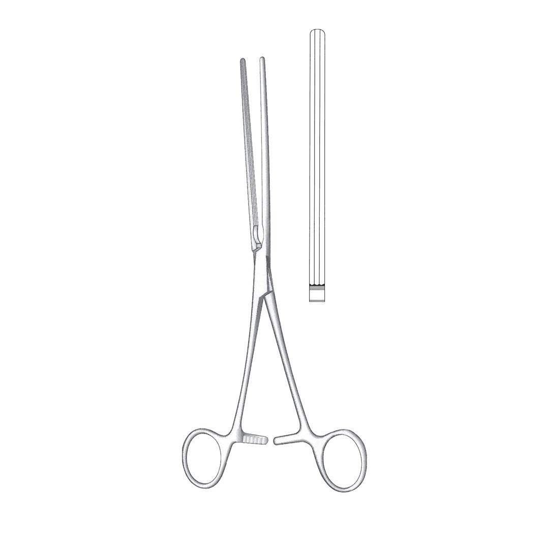 KOCHER ATRAUMA INTESTINAL AND STOMACH CLAMP FORCEPS WITH SERRATIONS