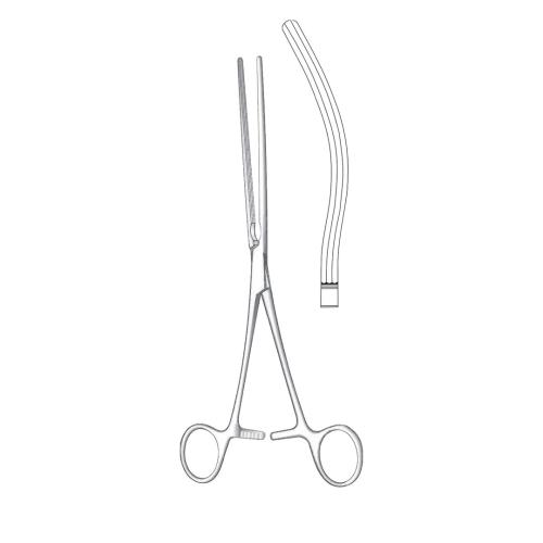 KOCHER ATRAUMA INTESTINAL AND STOMACH CLAMP FORCEPS WITH SERRATIONS
