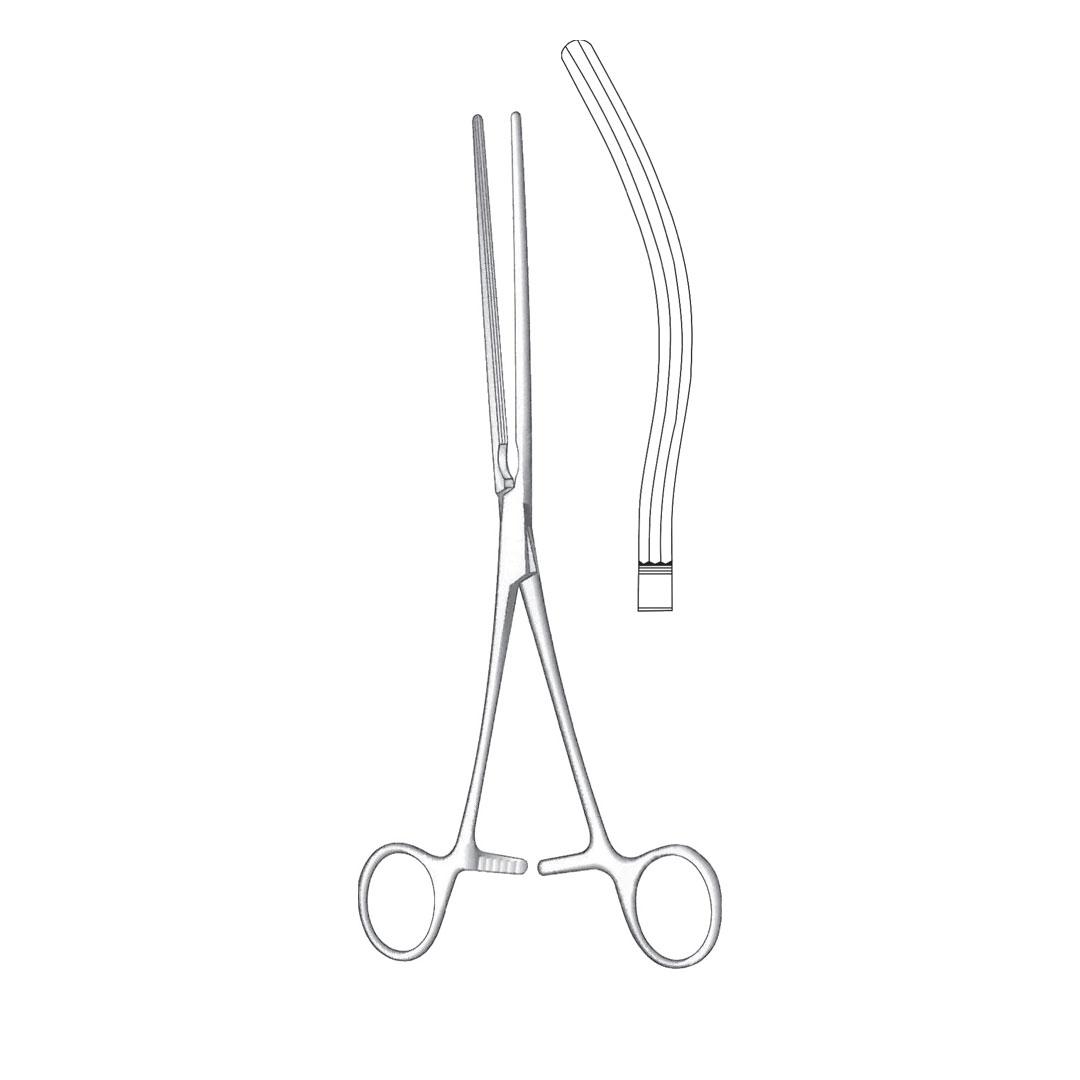 KOCHER ATRAUMA INTESTINAL AND STOMACH CLAMP FORCEPS WITH SERRATIONS
