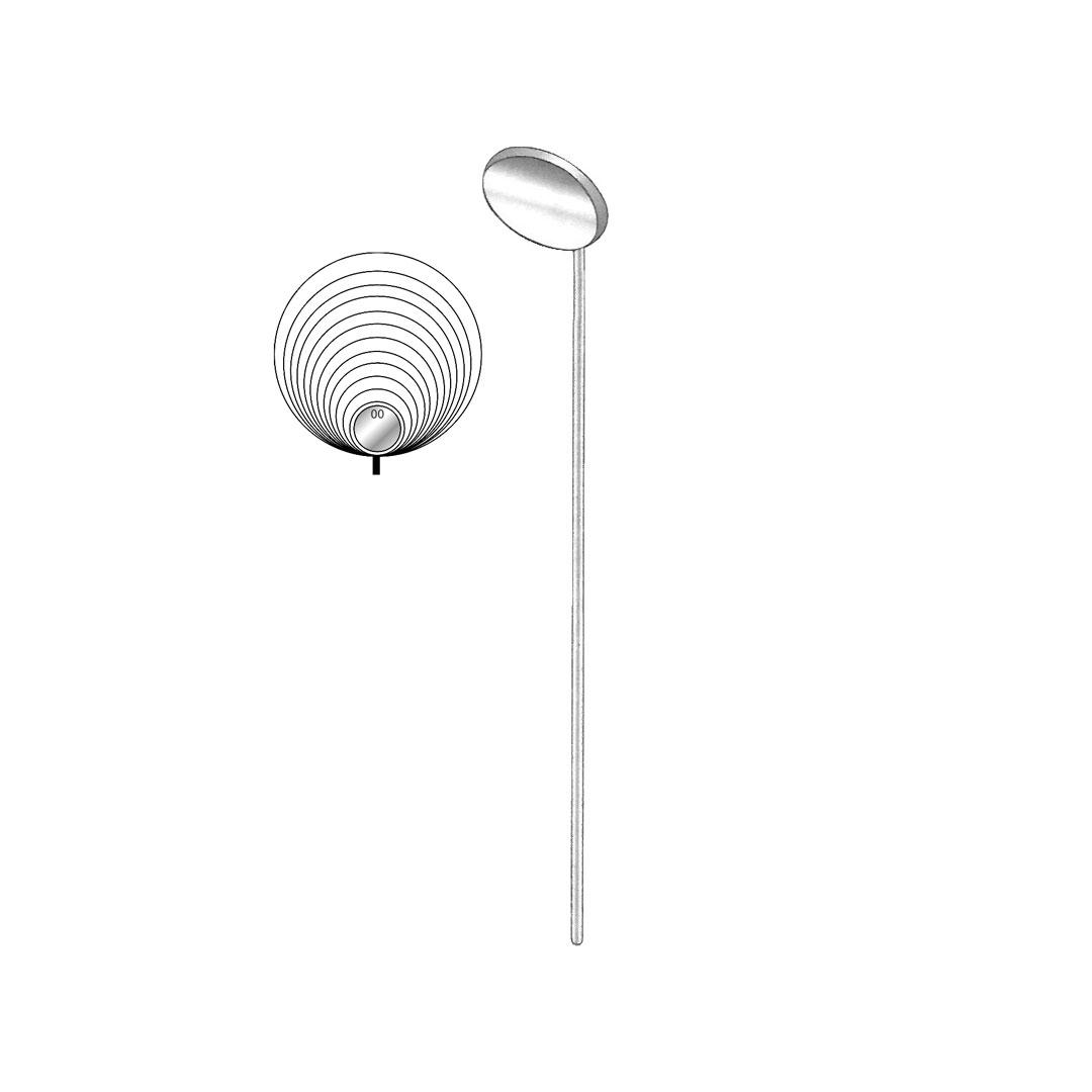 LARYNGEAL MIRRORS AND HANDLES Mirror without handle Plane without handle