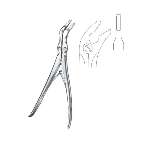 LEKSELL BONE RONGEUR FORCEPS Curved bite