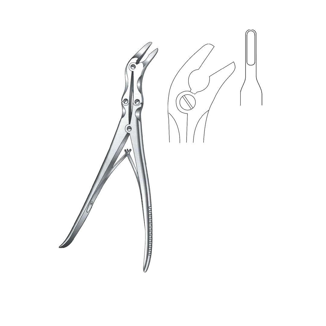 LEKSELL BONE RONGEUR FORCEPS Curved bite