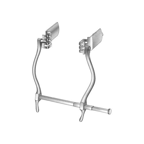 MASSON-JUDD Retractors Bladder retractor with 2 swivel blades 25 x 70 mm