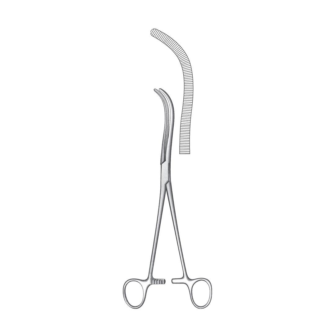 MAYO KIDNEY PEDICLE CLAMP FORCEPS CURVED