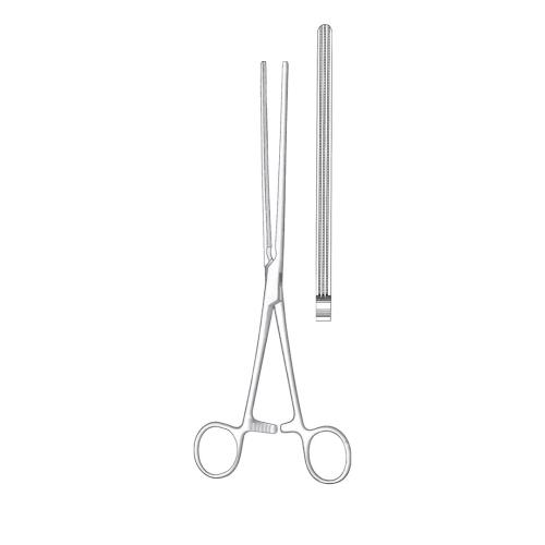 MAYO-ROBSON-ATRAUMA ATRAUMA INTESTINAL AND STOMACH CLAMP FORCEPS WITH SERRATIONS