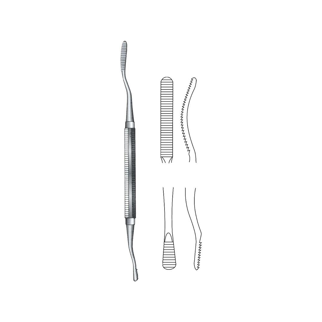 MILLER-COLBURN BONE FILES Double ended plain serration
