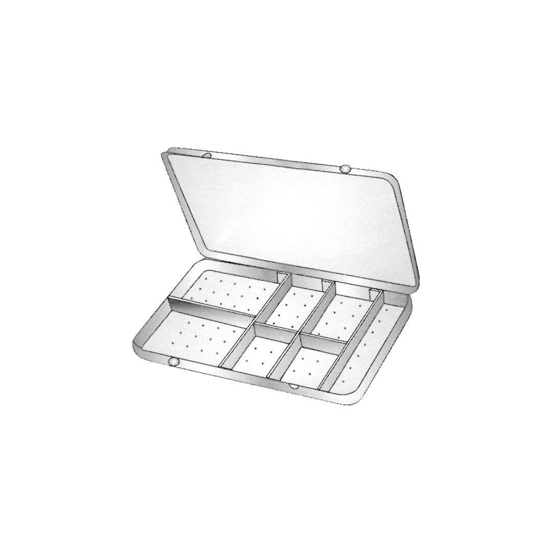 NEEDLE STERILIZING CASES Perforated bottom