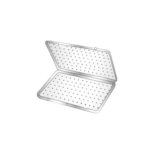 NEEDLE STERILIZING CASES Perforated lid and bottom