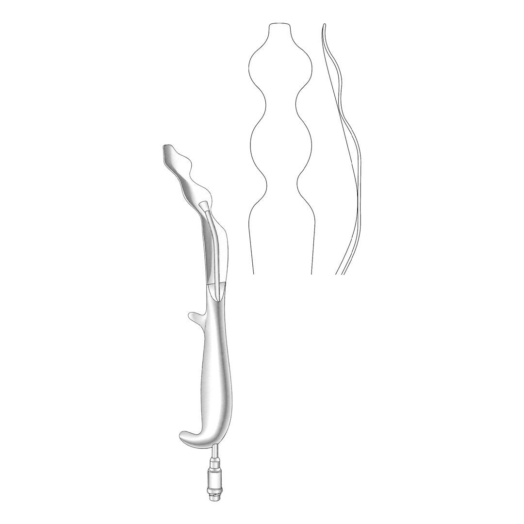 ORAL RETRACTORS 25.5 mm For LeFort osteotomies Intra oral retractor with fiber optic 