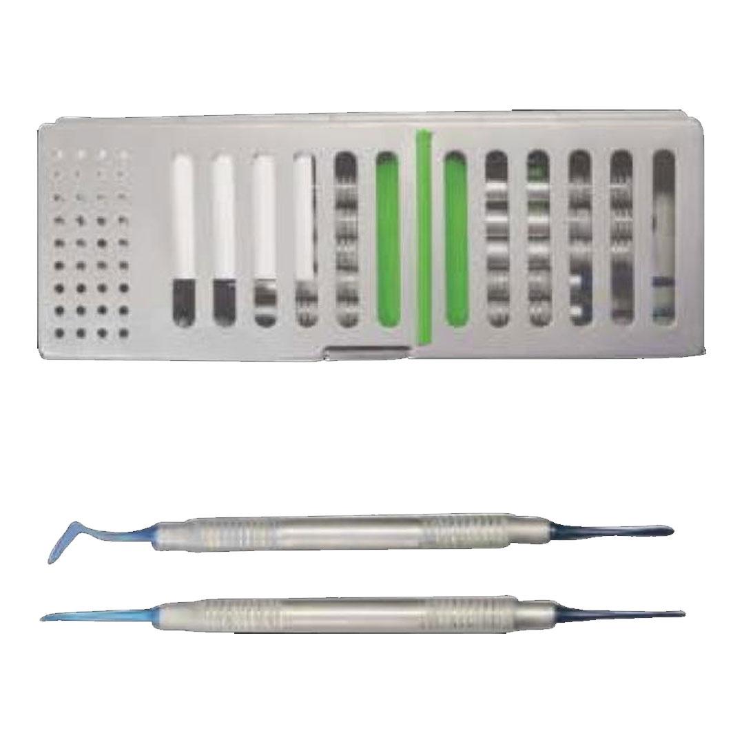 Peritome Set of 2 with Blue Nitrate Tips and Metal Case