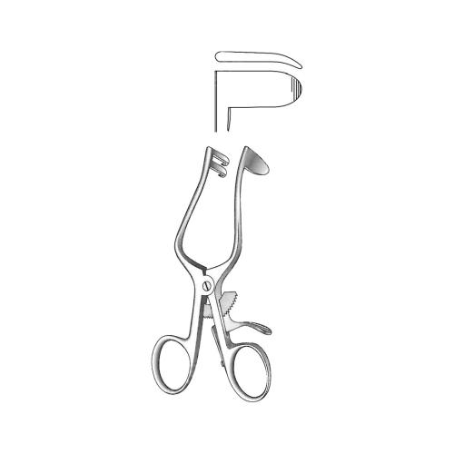 PLESTER Wound Spreaders Self-retaining Blunt  2 Teeth