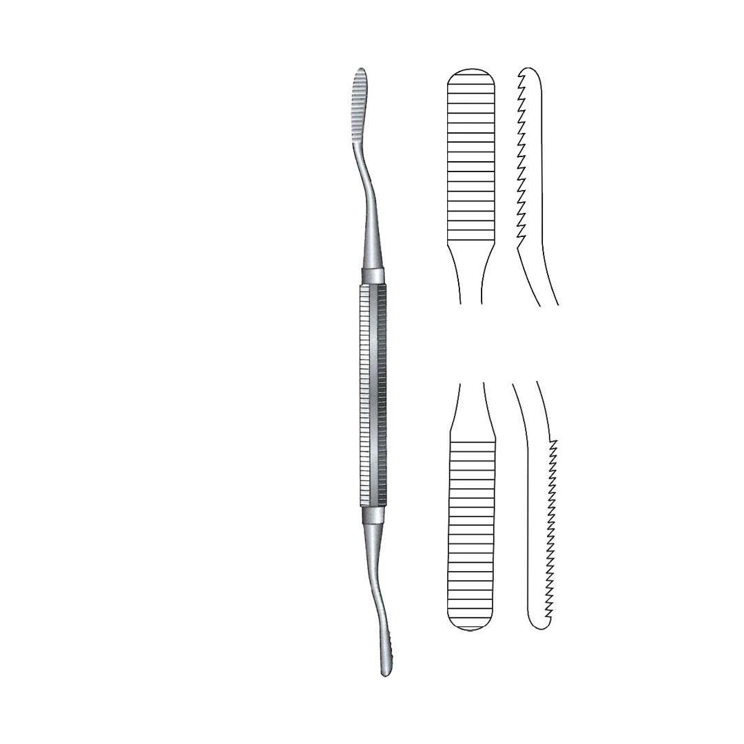 POLOKOFF RASP BONE FILES Double ended plain serrations