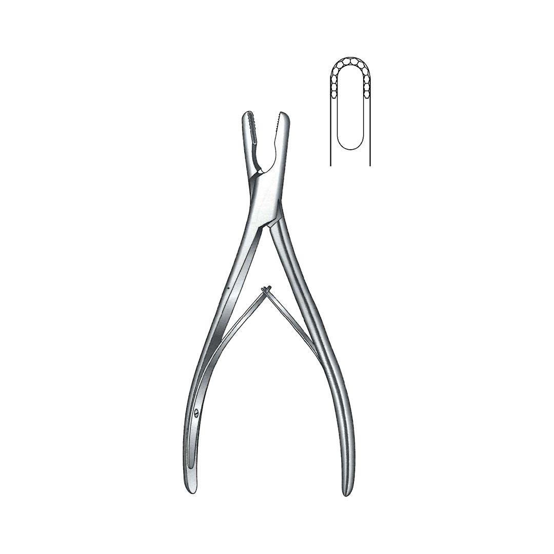 RAT TOOTH RONGEUR BONE RONGEUR FORCEPS With teeth 8 x 15 mm bite Straight