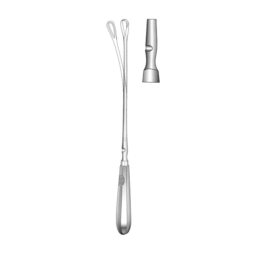 RECAMIER-SIMS-BUMM UTERINE CURETTES Malleable Sharp blades