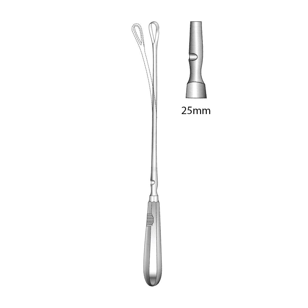 RECAMIER-SIMS-BUMM UTERINE CURETTES  Malleable Sharp blades