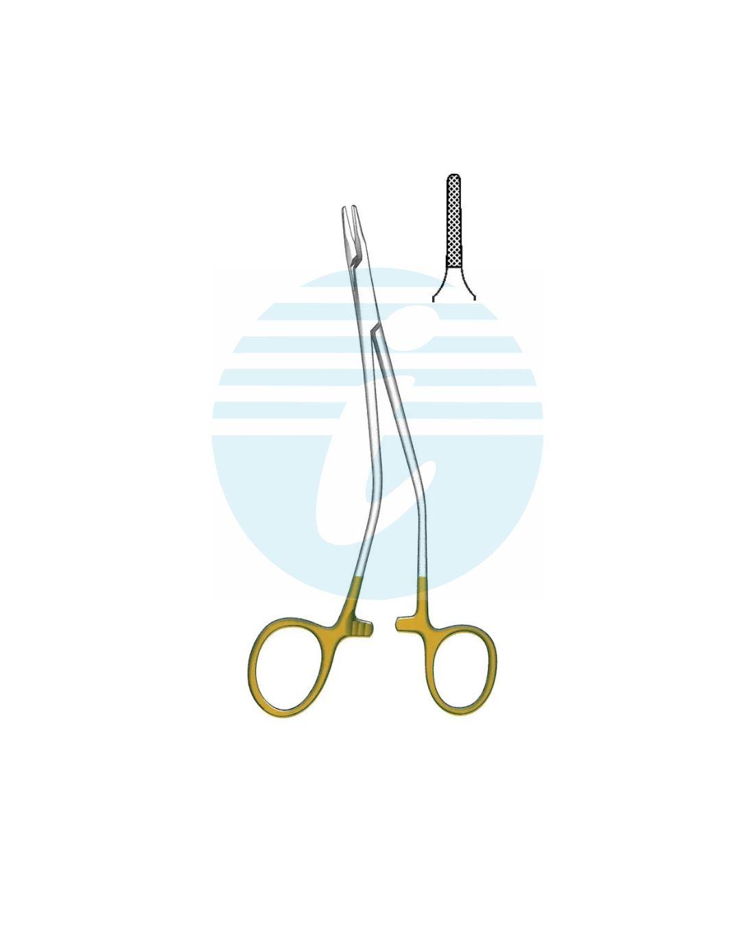 RYDER NEEDLE HOLDERS TC GOLD 0.4 Angled Mini profile