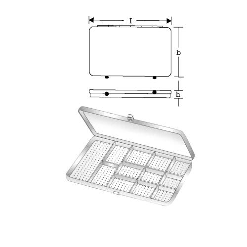 SAUEBRUCH NEEDLE STERILIZING CASES Perforated lid and bottom