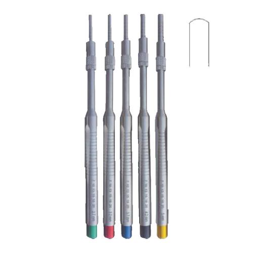 Set of 5 Pieces Convexes Straight  2.7 ømm, 3.2 ømm, 3.7 ømm, 4.2 ømm, 5 ømm, 
