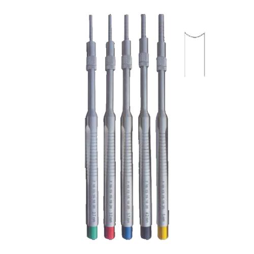 Set of 5 Pieces Convexes Straight  2.7 ømm, 3.2 ømm, 3.7 ømm, 4.2 ømm, 5 ømm, 