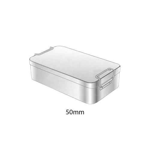STERILIZING AND STORING CASES, STERILIZING BOXES height 50 mm with filter bottom