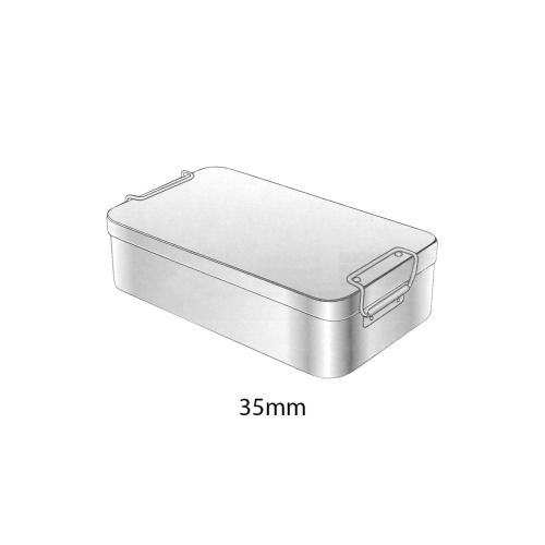 STERILIZING AND STORING CASES STERILIZING BOXES height 35 mm with filter bottom