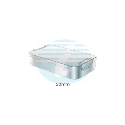 STERILIZING AND STORING CASES, STERILIZING BOXES height 50 mm with filter bottom
