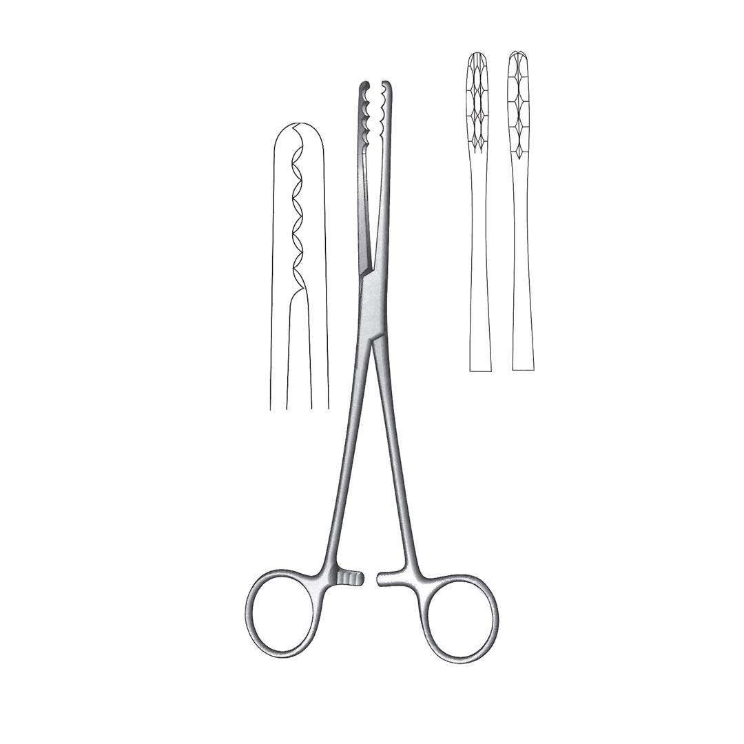 ULRICH POLYPUS DRESSING AND COTTON SWAB FORCEPS Straight