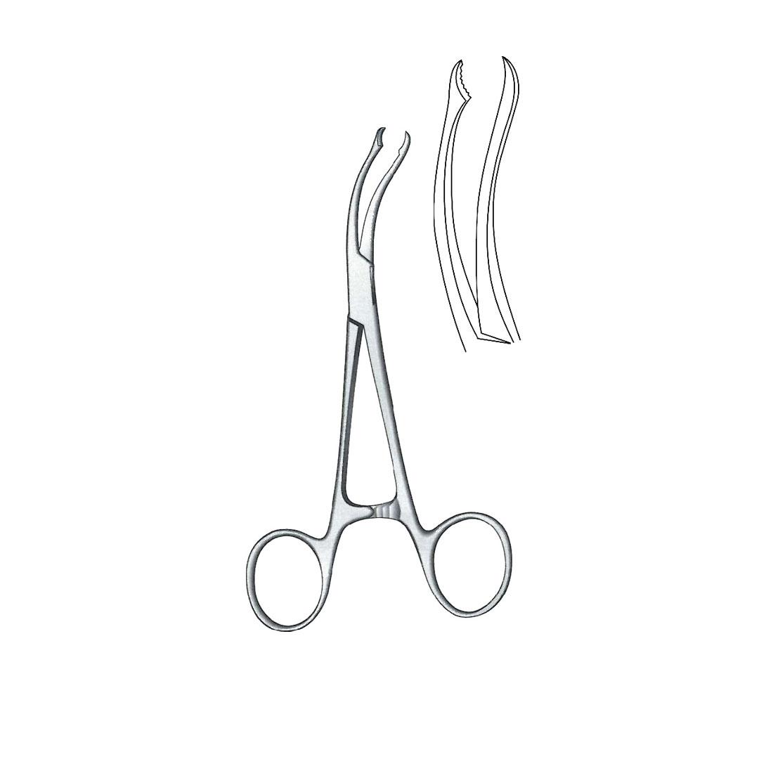 VERBRUGGE BONE HOLDING FORCEPS1 jaw serrated1 jaw plain