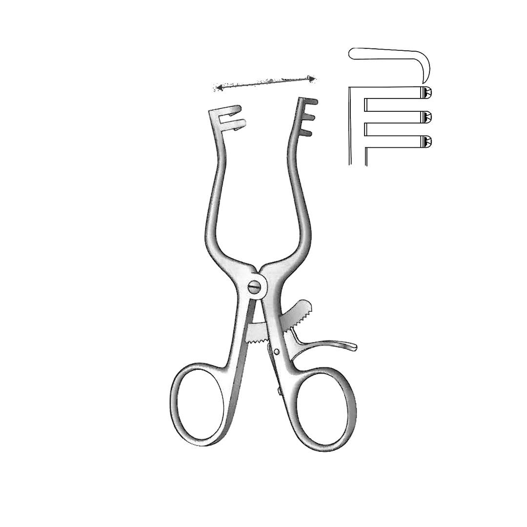 WEITLANER Retractors Sharp 2:3 Teeth