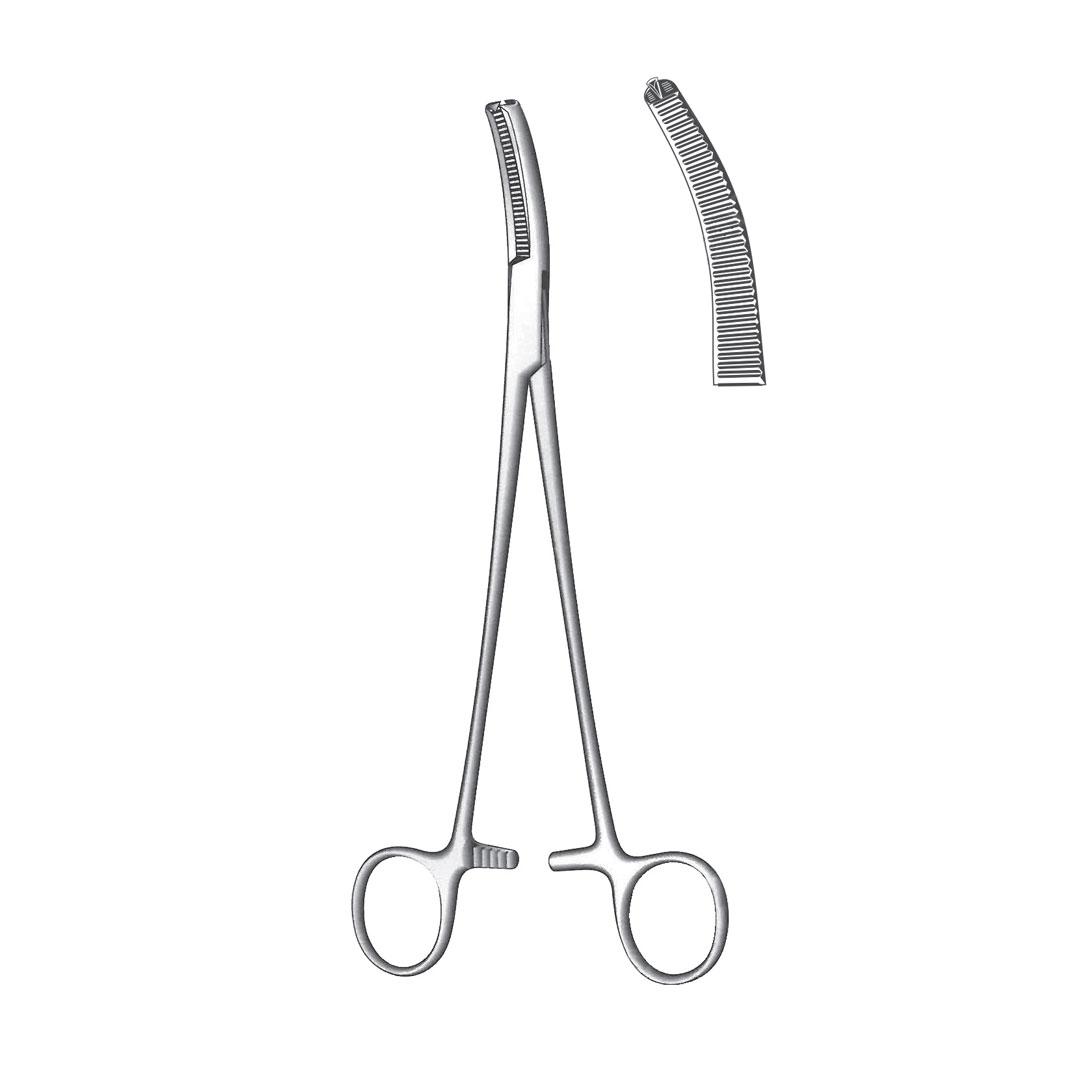 WERTHEIM HYSTERECTOMY & VAGINAL CLAMPS FORCEPS More curved 1:2 Teeth