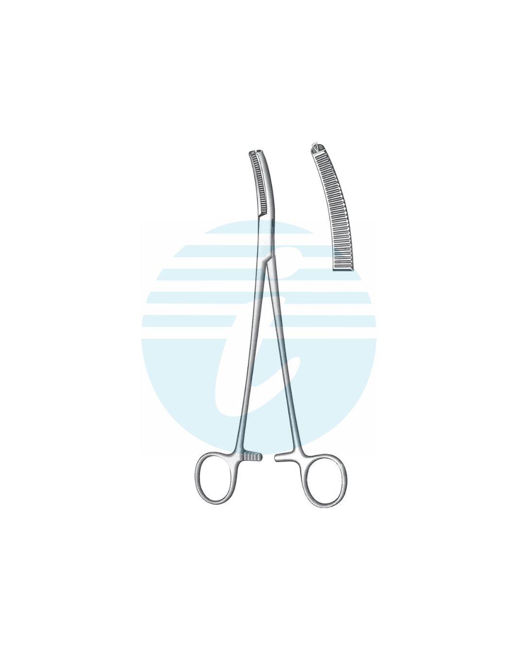 WERTHEIM HYSTERECTOMY & VAGINAL CLAMPS FORCEPS Slightly curved 1:2 Teeth