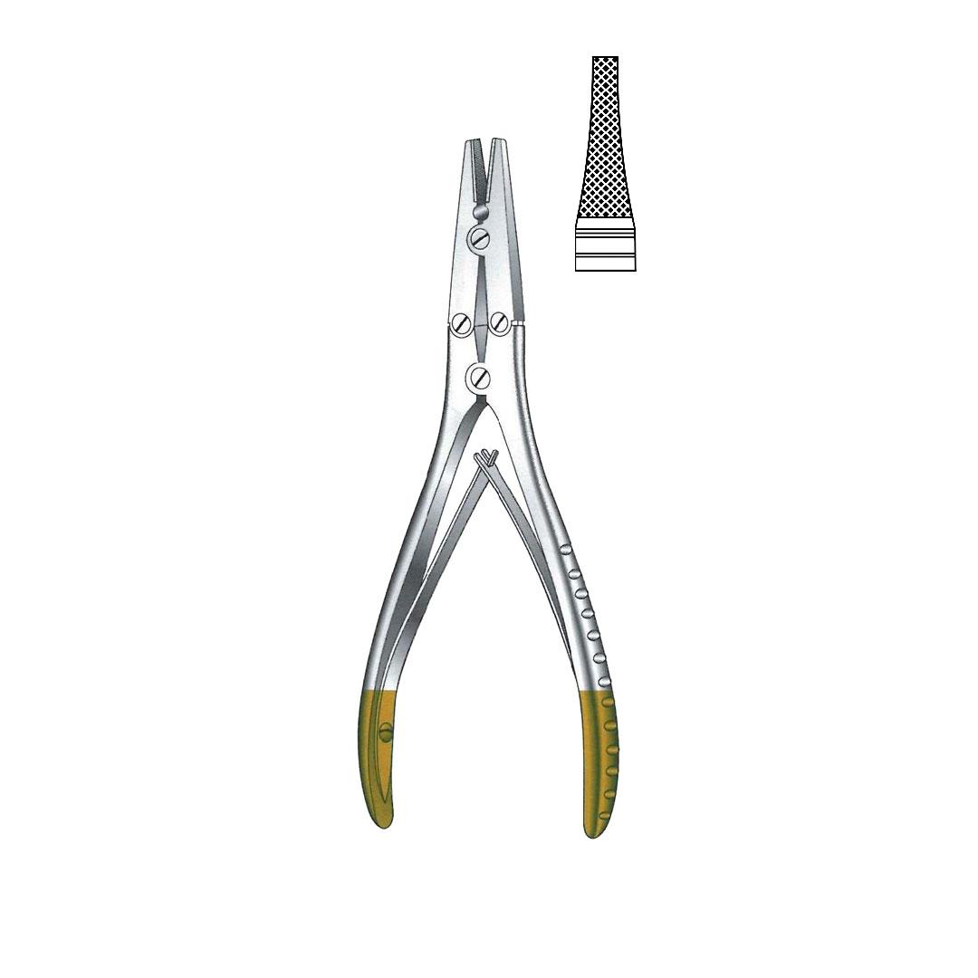 WIRE TIGHTENING PLIERS FLAT NOSE PLIERS TC GOLD Parallel grip
