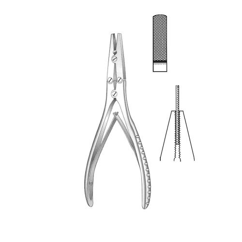 WIRE TIGHTENING PLIERS FLAT NOSE PLIERS TC GOLD Parallel grip