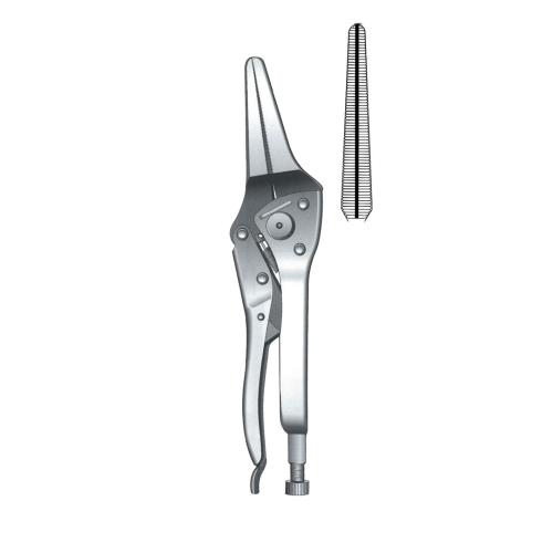 WIRE TWISTING FORCEPS Length of jaw 2 1/2 Tip width 5 mm Jaws are parallel 